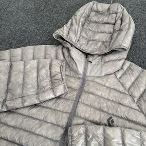 Black Diamond Deploy Down Hoody Silver Pullover Men's XL Hyper Dry